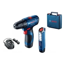 Image Аккумуляторная дрель-шуруповерт + Фонарь GSR 120 LI + GLI 12V-300 30 Нм 12 В Bosch