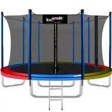 Image Trambulina 374 cm, plasă interioară, multicolor