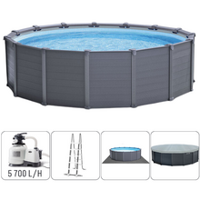 Image INTEX Piscină GRAPHITE GRAY PANEL 478Х124cm, 16805L, cadru metalic