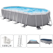Image INTEX Бассейн PRISM FRAME OVAL 610х305×122см, 18202Л, металлический каркас, с фильтрующим насосом