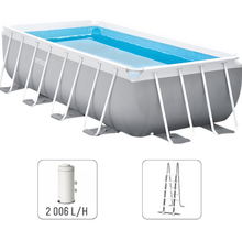 Image INTEX Бассейн PRISM FRAME RECTANGULAR 400x200x122cm, 8418Л, металлический каркас, с фильтрующим насосом