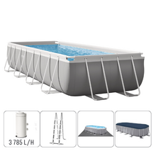 Image INTEX Piscină PRISM FRAME RECTANGULAR 488x244x107cm, 10874L, cadru metalic, cu pompă de filtrare