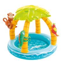 Image INTEX Piscină gonflabilă pentru copii cu baldachin „Palmierii pe insulă” 102х86 cm, 45 L, 1-3 ani