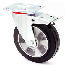 Image Roată pivotanta cu frîna din aluminiu 200mm B-Q01-200DB HAKI