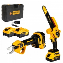 Image Комплект мини-пила+садовые ножницы на аккумуляторе Rotor GS1