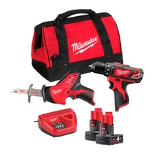Набор аккумуляторных инструментов Milwaukee M12 BPP2C-402B Image Набор аккумуляторных инструментов Milwaukee M12 BPP2C-402B