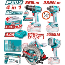 Image Набор аккумуляторных инструментов Total TOSLI251082