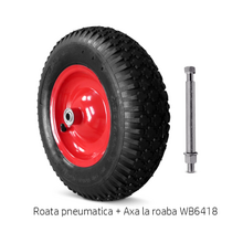 Image Пневматическое колесо + ось для тачки WB6418 5467