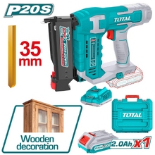 Image Степлер пневматический для гвоздей 10-35мм с аккумулятором 20.0В 2.0Aч Total TCBNLI3606