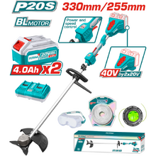 Image Триммер аккумуляторный 40.0В 4.0Aч Total TSTLI200285